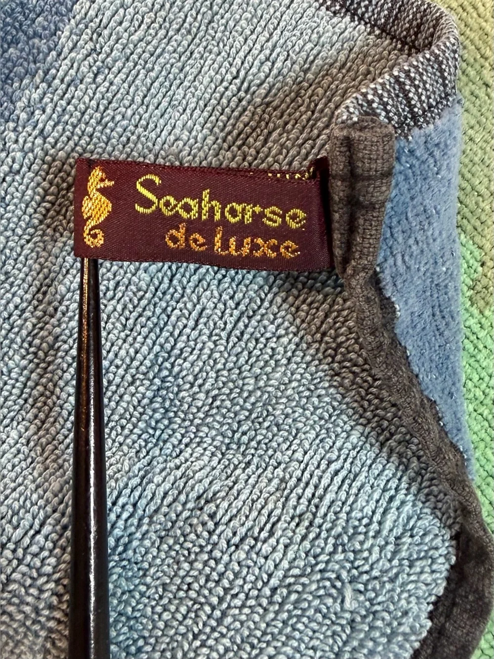 Seahorse de Luxe Vintage Cotton Beach Towel Holland Winterswijk Scenic 52x28